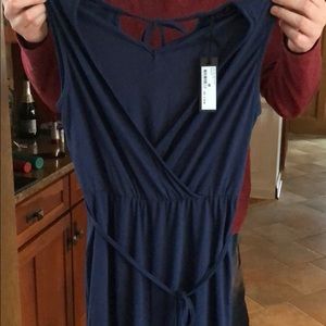 Navy crop pant jumpsuit